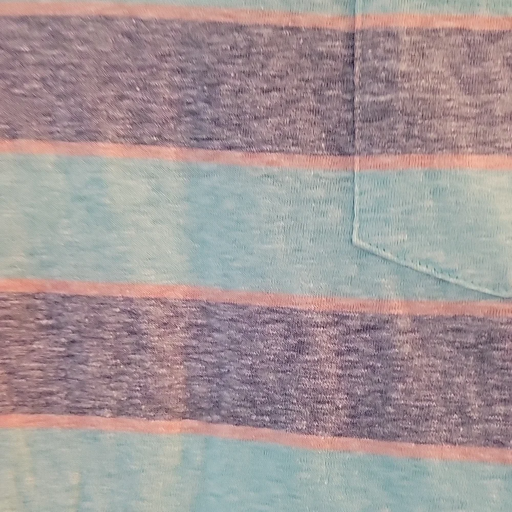 Gap mint and navy striped pocket tee shirt xxl